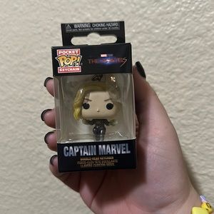 Captain Marvel from The Marvels movie Funko keychain
